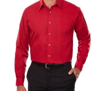 Men's Dress Shirt Regular Fit Poplin Solid